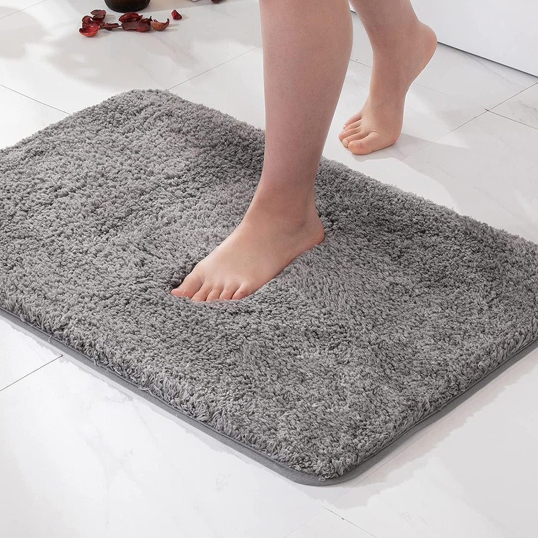 Skanto | Antiskli Bade Mat Hurtigtørkende Mikrofiber 50 x 80 cm Luksus Komfort Sikkerhet