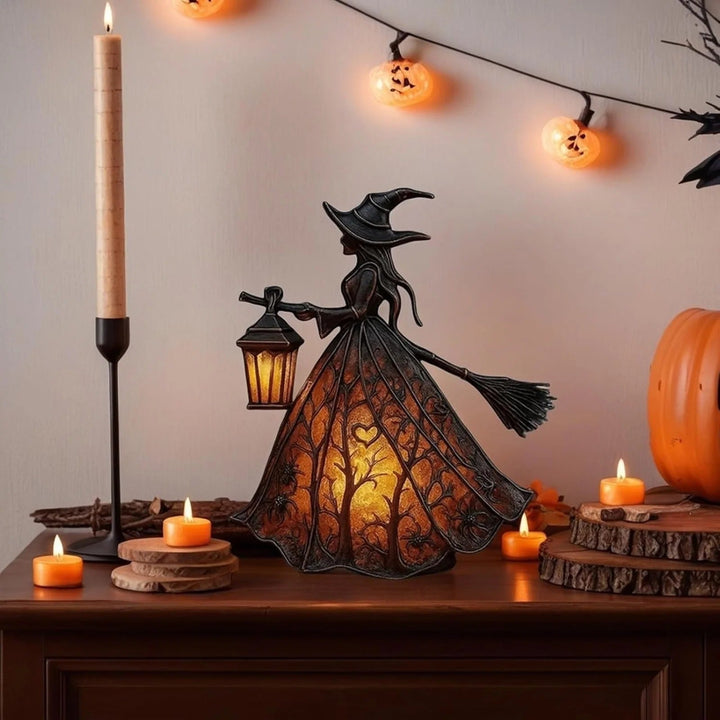Skanto | Halloween Hekselykt Mystica – Magisk LED Dekorativ Lampe for Innendørs