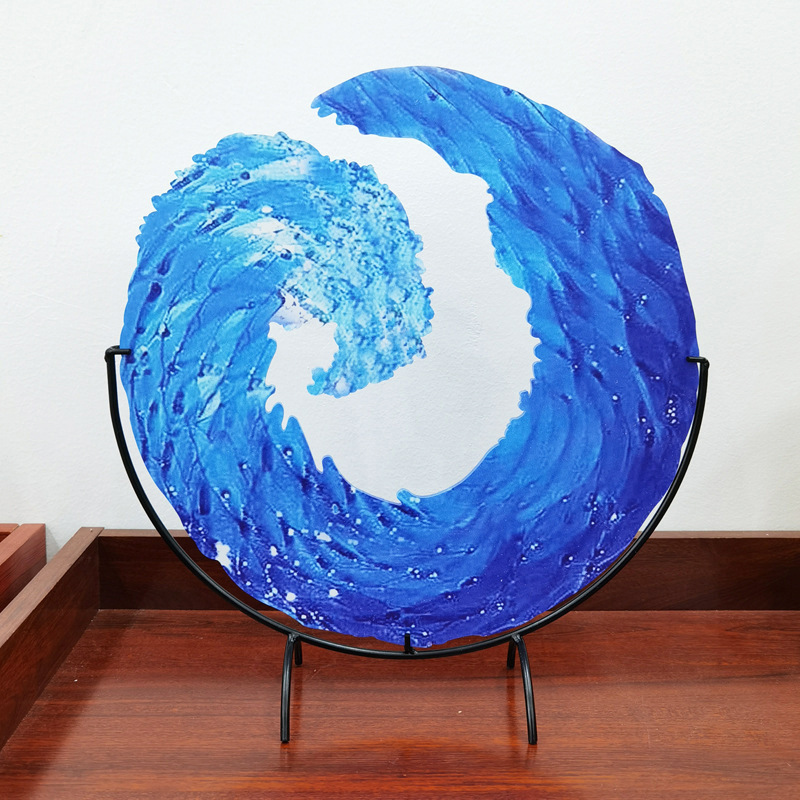Skanto | Glass Skulptur av Havbølge - AquaWave