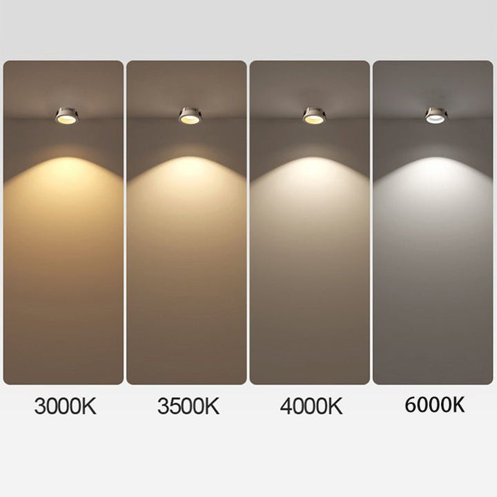 Skanto | Origo Minimalistisk LED Taklampe - Justerbar Rund Innfelt Lampe
