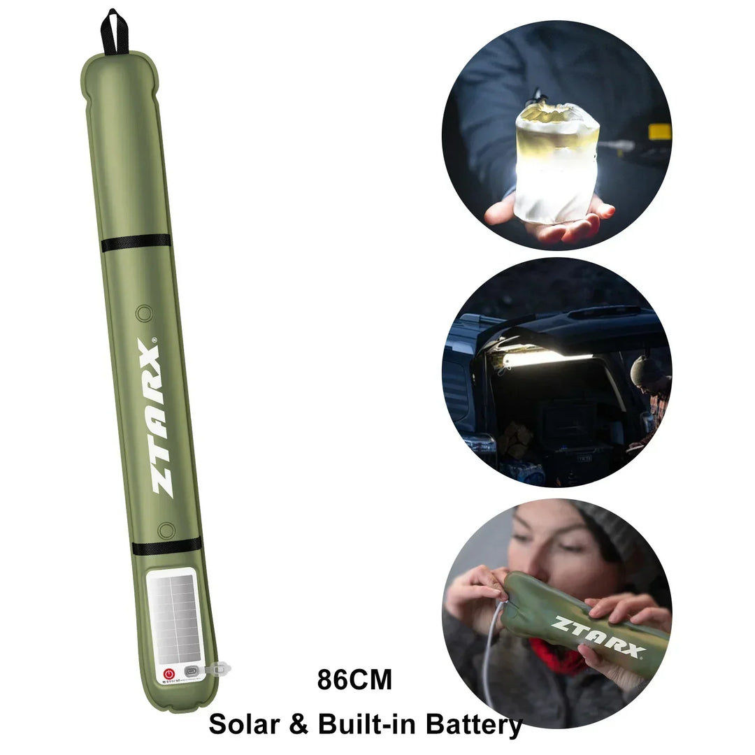 Skanto | Oppblåsbar Solenergi LED Tube Lys - LumiGlow Pro