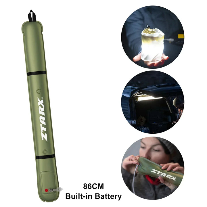 Skanto | Oppblåsbar Solenergi LED Tube Lys - LumiGlow Pro