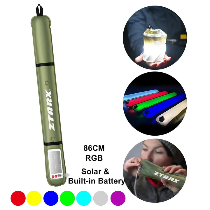 Skanto | Oppblåsbar Solenergi LED Tube Lys - LumiGlow Pro