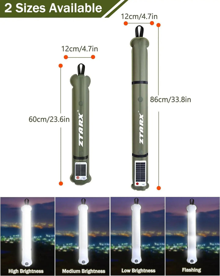 Skanto | Oppblåsbar Solenergi LED Tube Lys - LumiGlow Pro