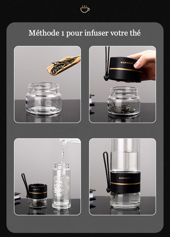 Skanto teinfuser i krystallklart glass