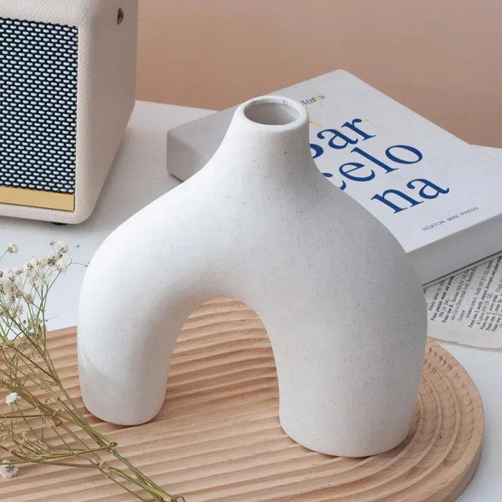 Uregelmessig Minimalistisk Keramikkvase Sett for Modern Dekor | Skanto
