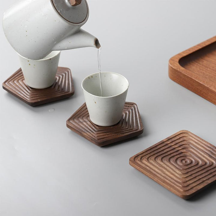 Creative Coasters – Svart valnøtt i unike former Skanto