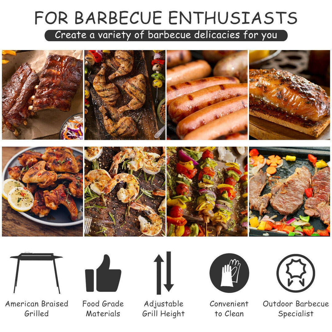 Høydejusterbar utendørs grill med kull | Skanto