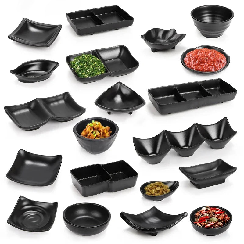 Japansk Melamin Dipskål Plastfat Sausdispenser | Skanto
