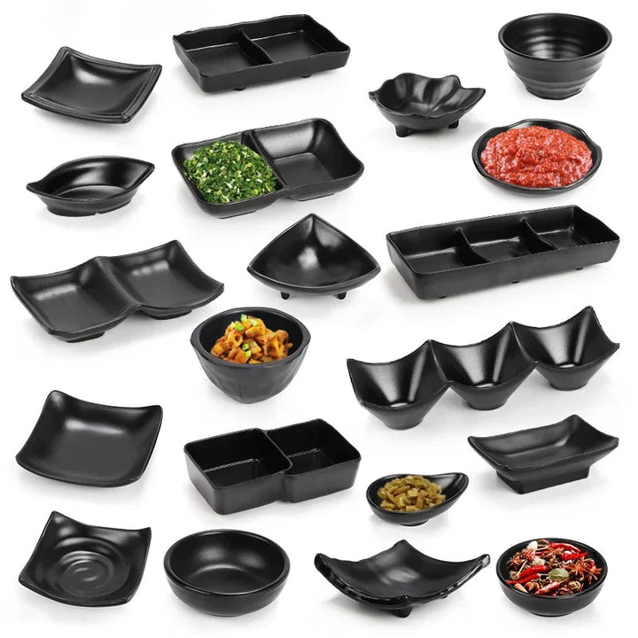 Japansk Melamin Dipskål Plastfat Sausdispenser | Skanto