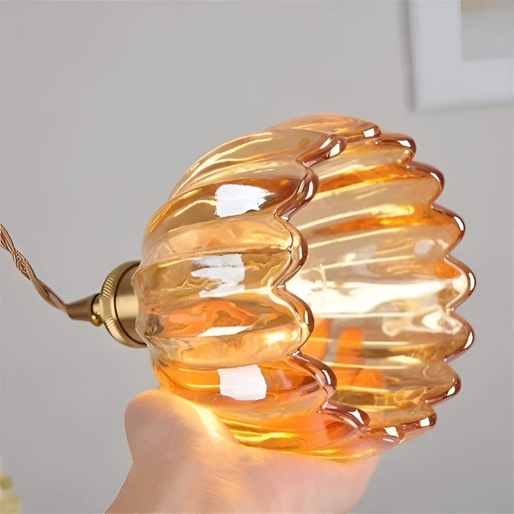 Pendellampe med blomsterglass, japansk design for koselige rom