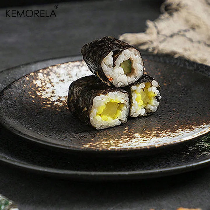 Japansk Stil Keramikk Sirkulær Middagsfat Dessertfat Tallerken | Skanto