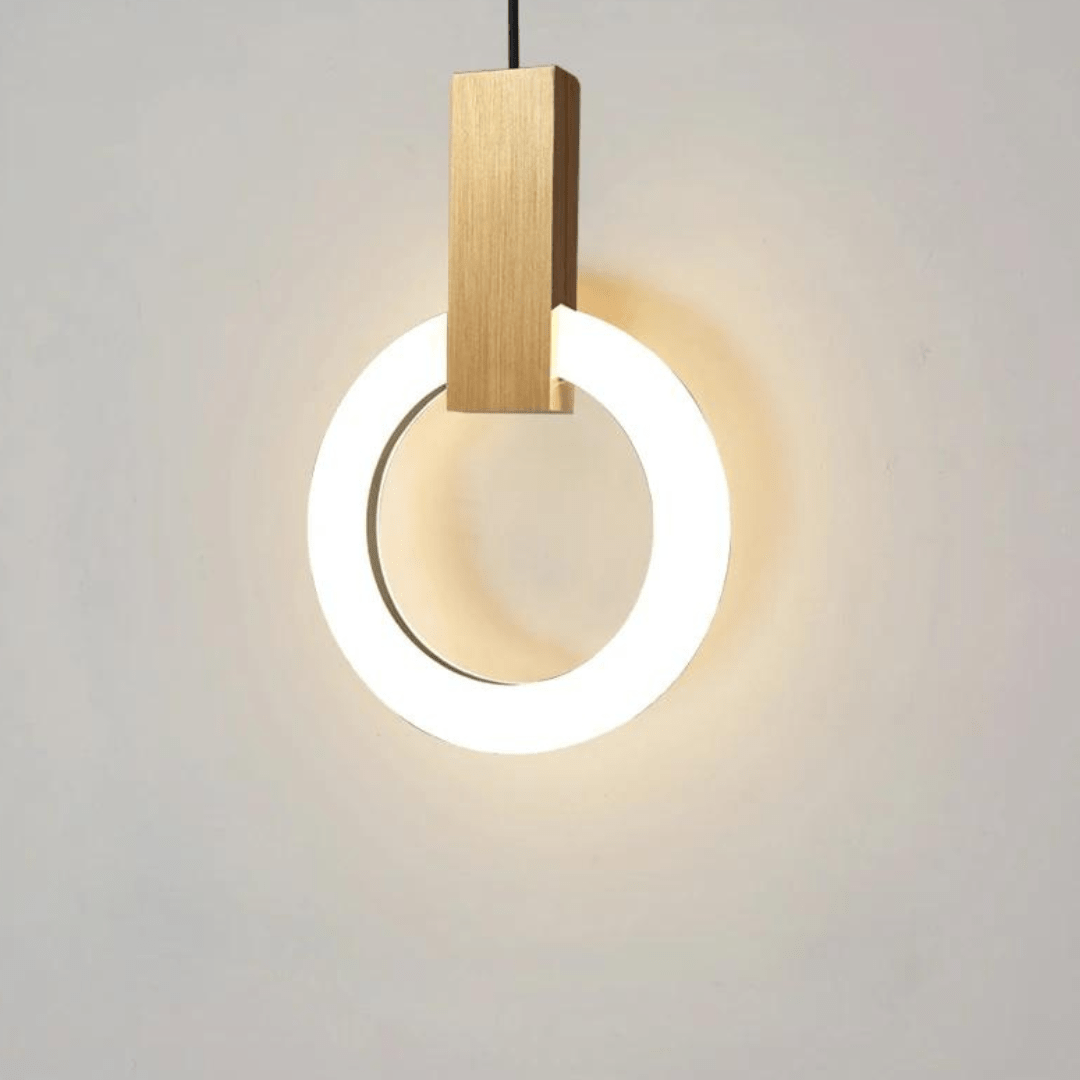 Skanto | Nordisk LED Pendellampe Laget av Tre, Rund