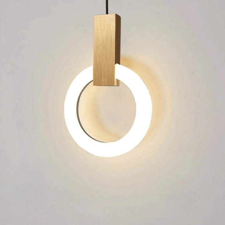 Skanto | Nordisk LED Pendellampe Laget av Tre, Rund