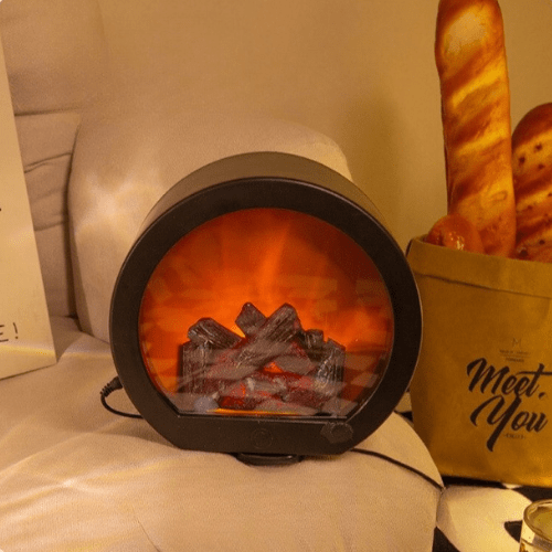 Skanto | Rustic LED fireplace lamp