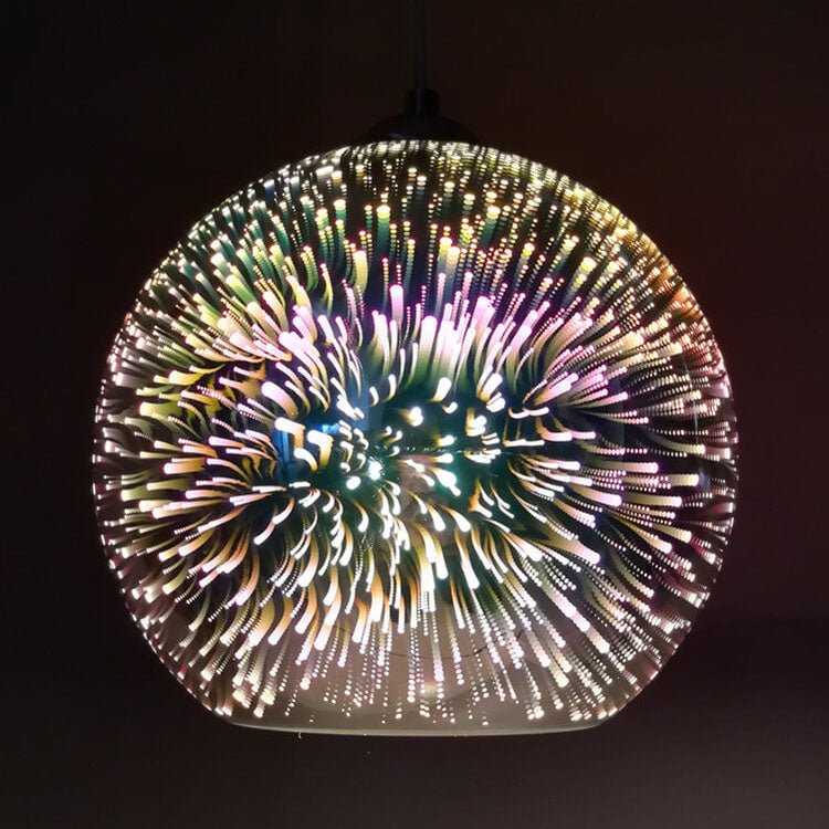 Skanto | SPARKDOME – 3D Glass Dome Pendelampe med Fargerik Belysning