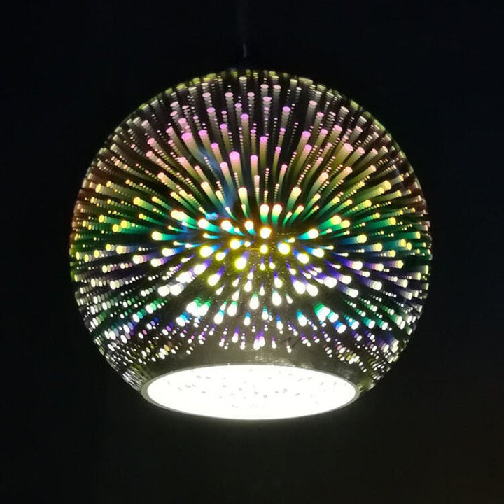 Skanto | SPARKDOME – 3D Glass Dome Pendelampe med Fargerik Belysning