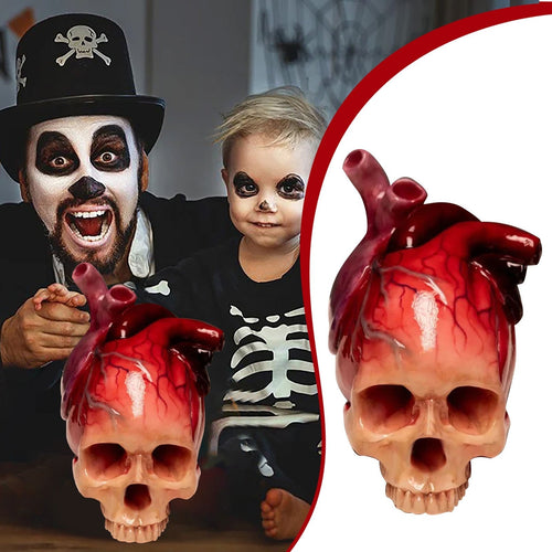 Skanto | SpookyHeart Realistisk Halloween Hjerteformet Skulpskulptur