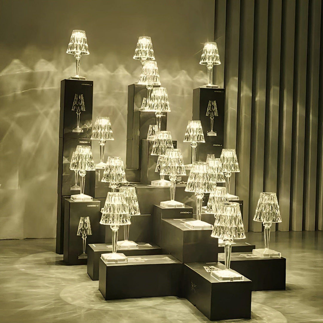 Diamond Glow – Trådløs USB-nattlampe med krystallglans