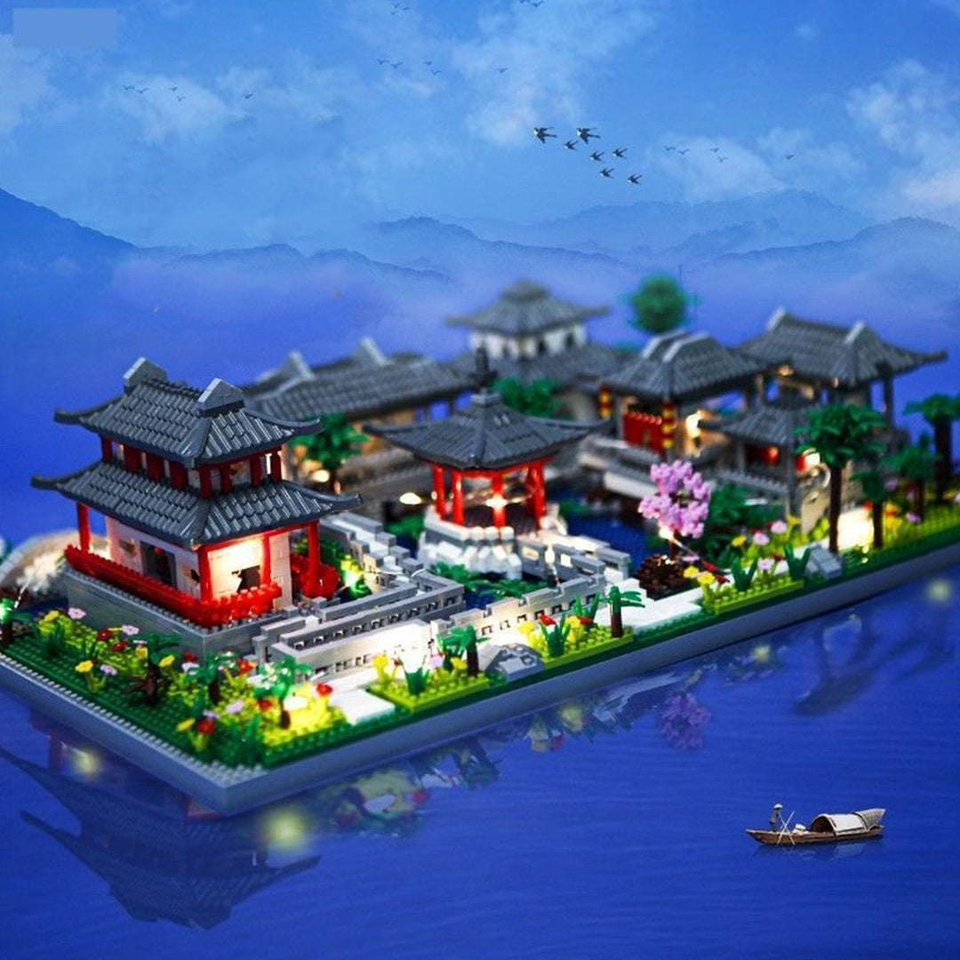 Skanto | Ancient Pagoda Village med Lake Nano Byggesteiner