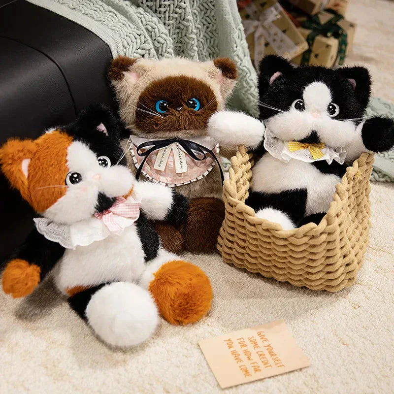 Norvo | Storøydet Calico Siamesisk Katt Plush Venner