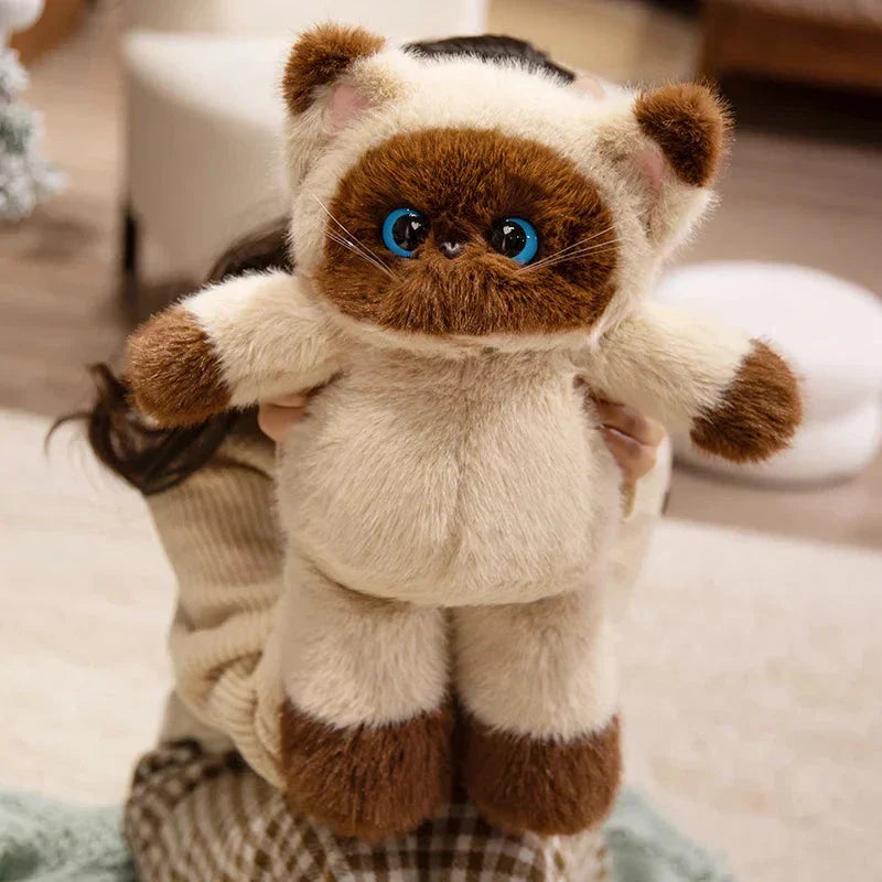 Norvo | Storøydet Calico Siamesisk Katt Plush Venner