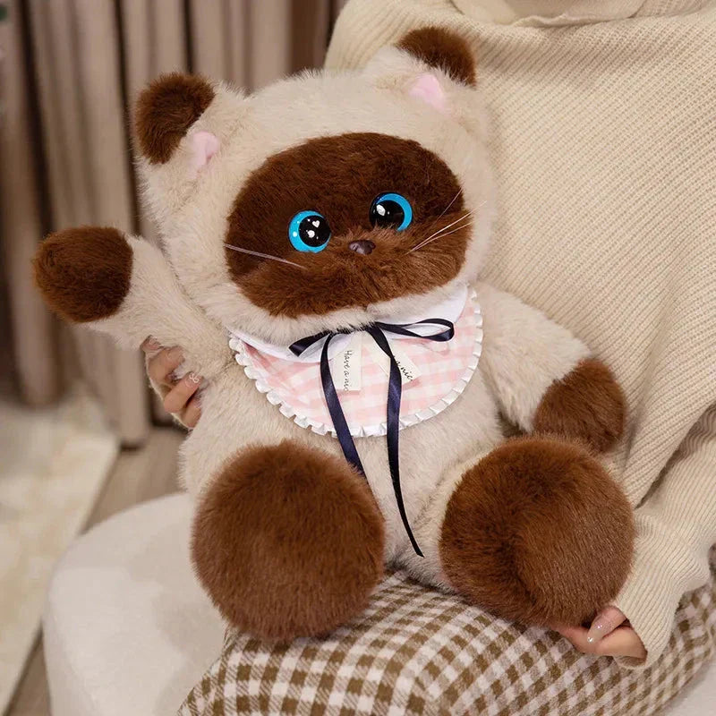 Norvo | Storøydet Calico Siamesisk Katt Plush Venner