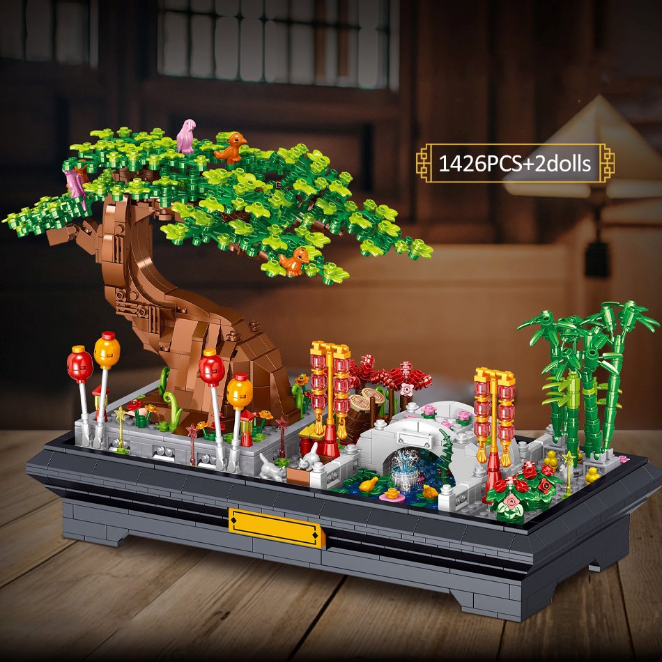Skanto | Bonsai Bamboo Tree Lake Scene Nano Byggesett