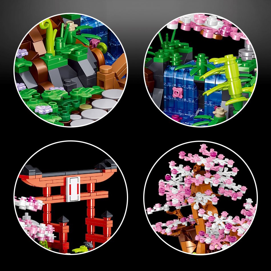 Skanto | Bonsai Sakura Shrine Scenic Building Nano Sets Collection
