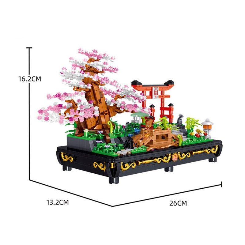 Skanto | Bonsai Sakura Shrine Scenic Building Nano Sets Collection