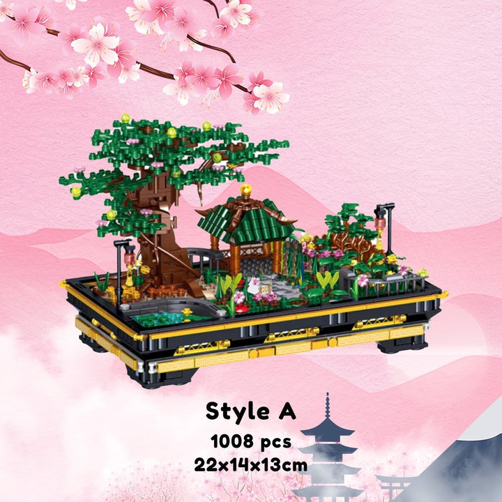 Skanto | Bonsai Sakura Shrine Scenic Building Nano Sets Collection