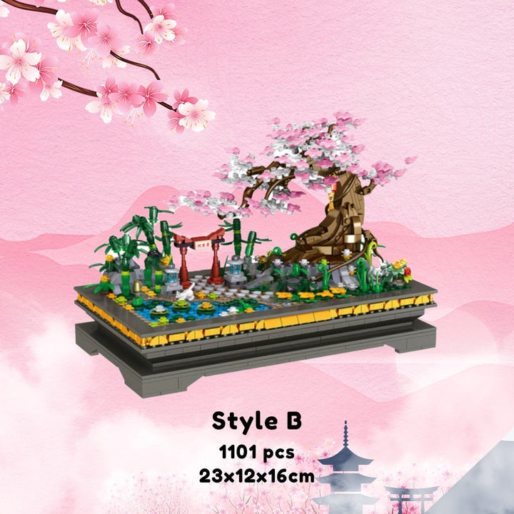 Skanto | Bonsai Sakura Shrine Scenic Building Nano Sets Collection
