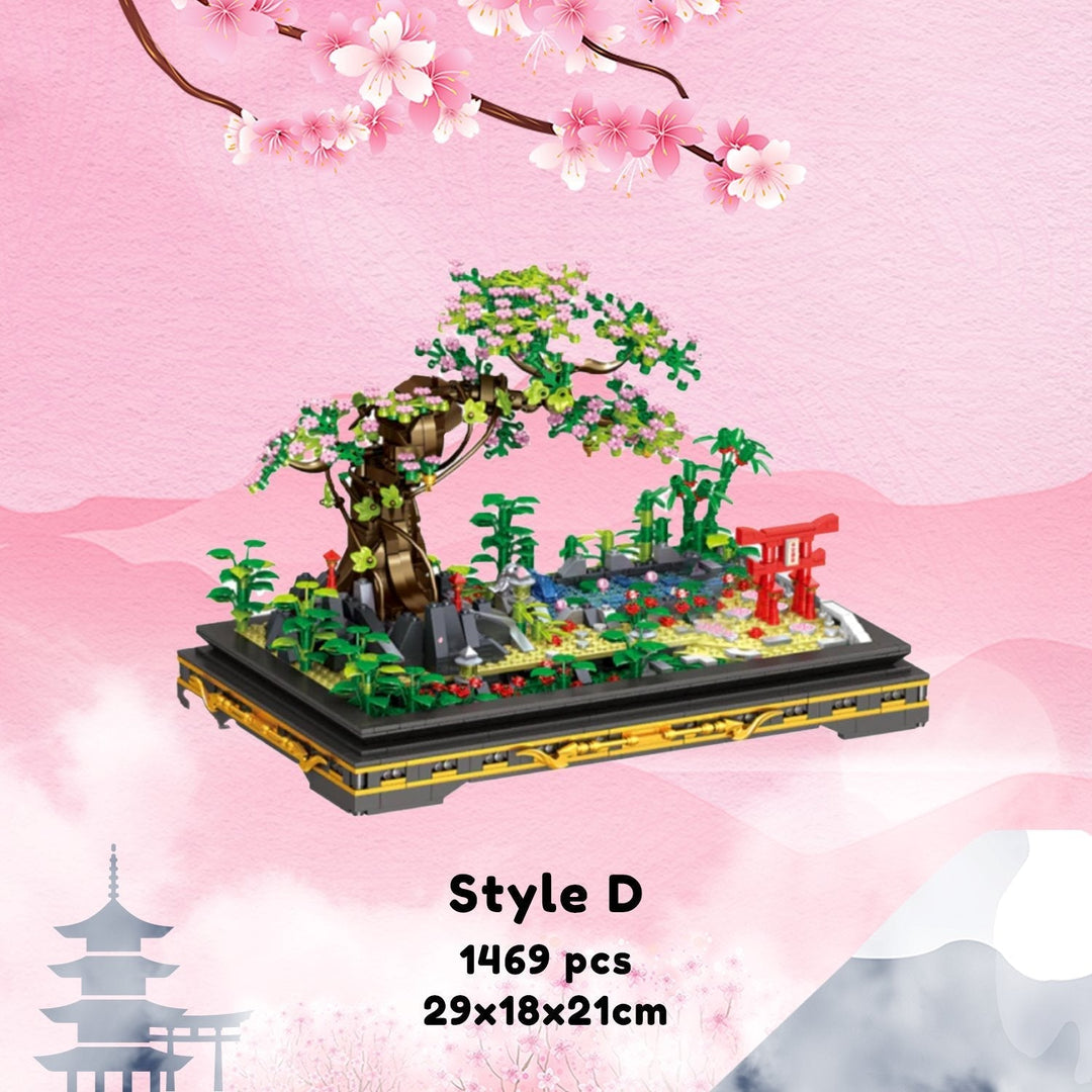 Skanto | Bonsai Sakura Shrine Scenic Building Nano Sets Collection