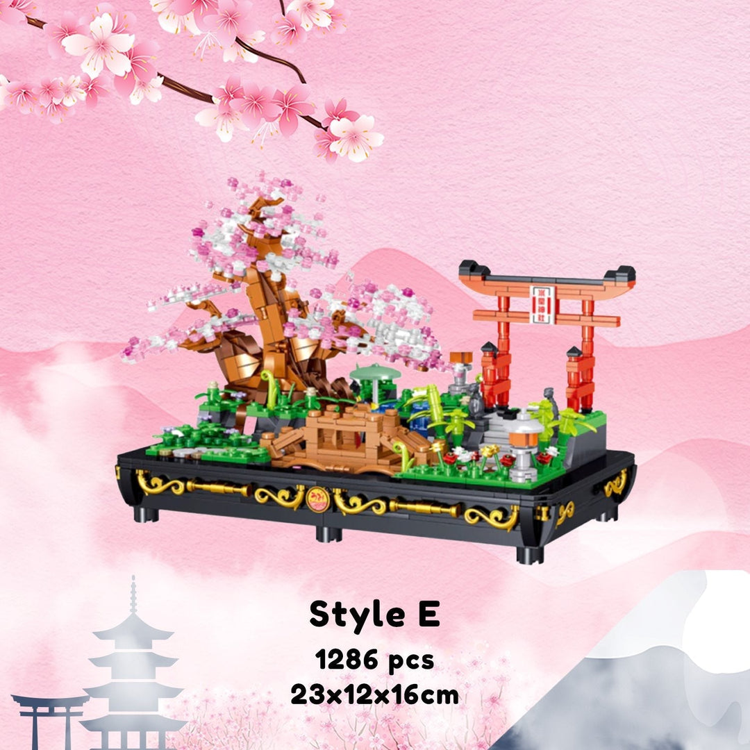 Skanto | Bonsai Sakura Shrine Scenic Building Nano Sets Collection