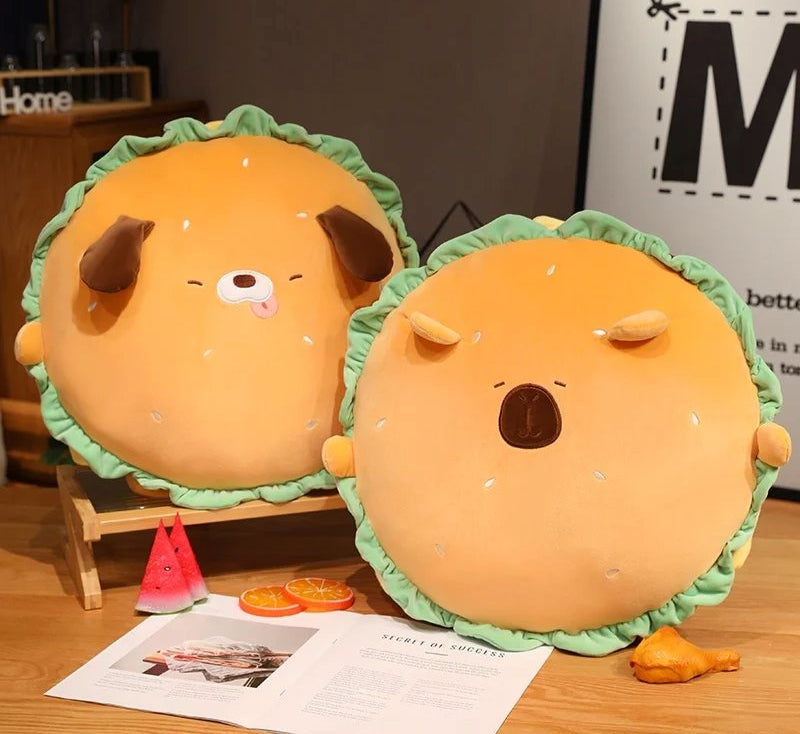 Skanto | Capybara & Dog Hamburger Plüsjeposepute