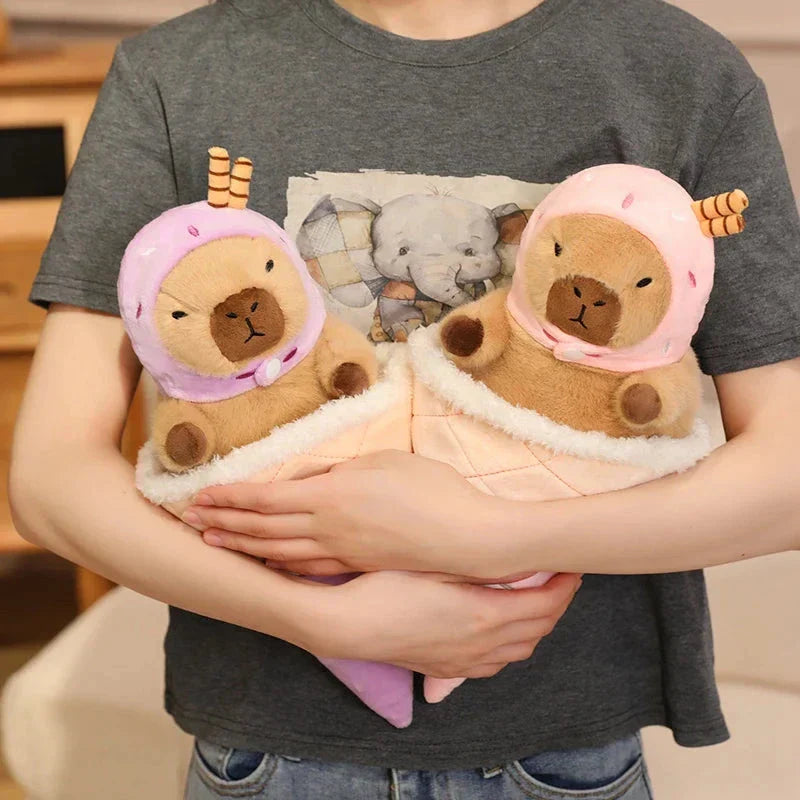 Skanto | Capybara Soft Iskrem Vaffel Plush