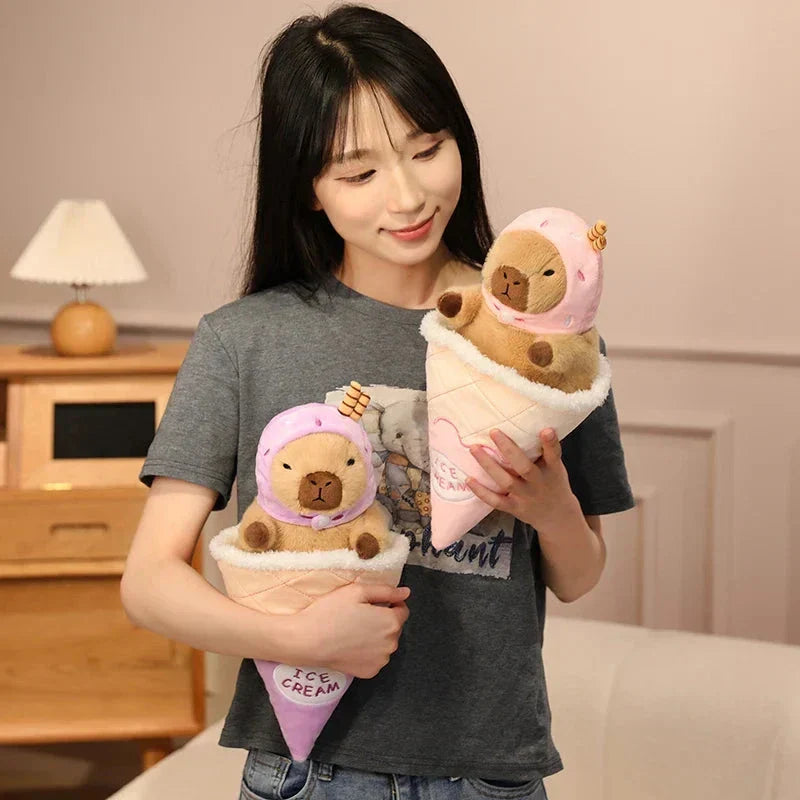 Skanto | Capybara Soft Iskrem Vaffel Plush