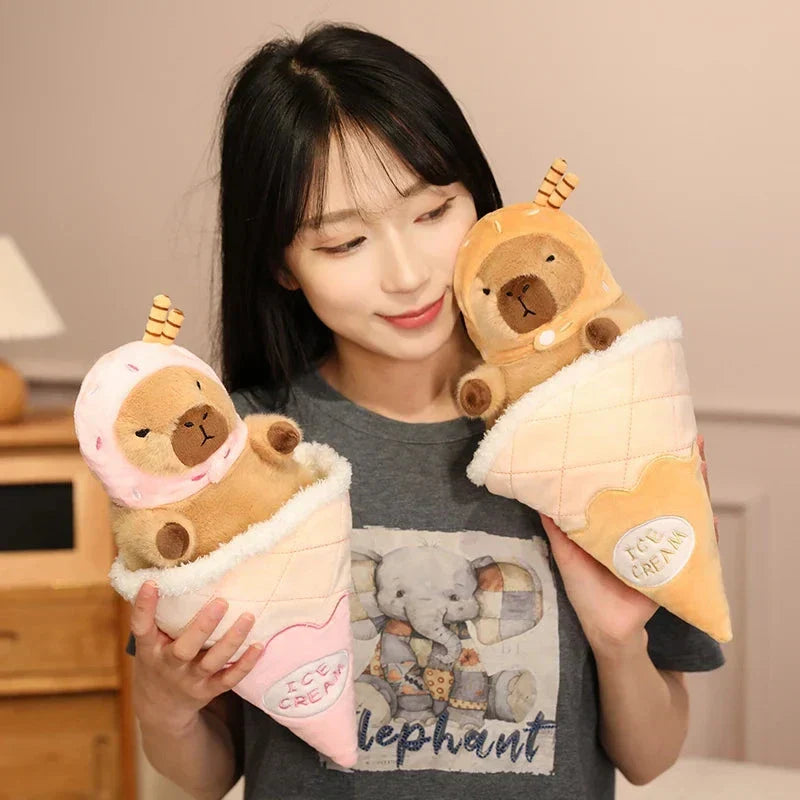 Skanto | Capybara Soft Iskrem Vaffel Plush
