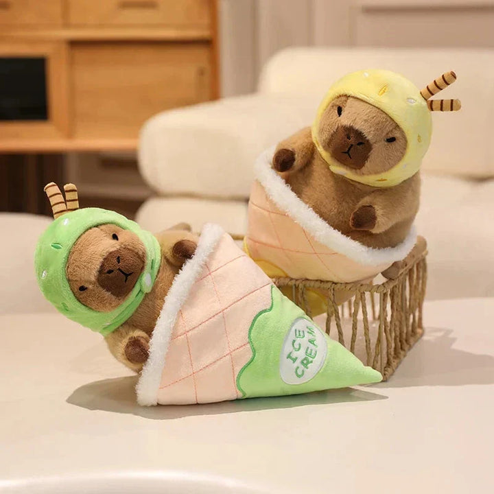 Skanto | Capybara Soft Iskrem Vaffel Plush