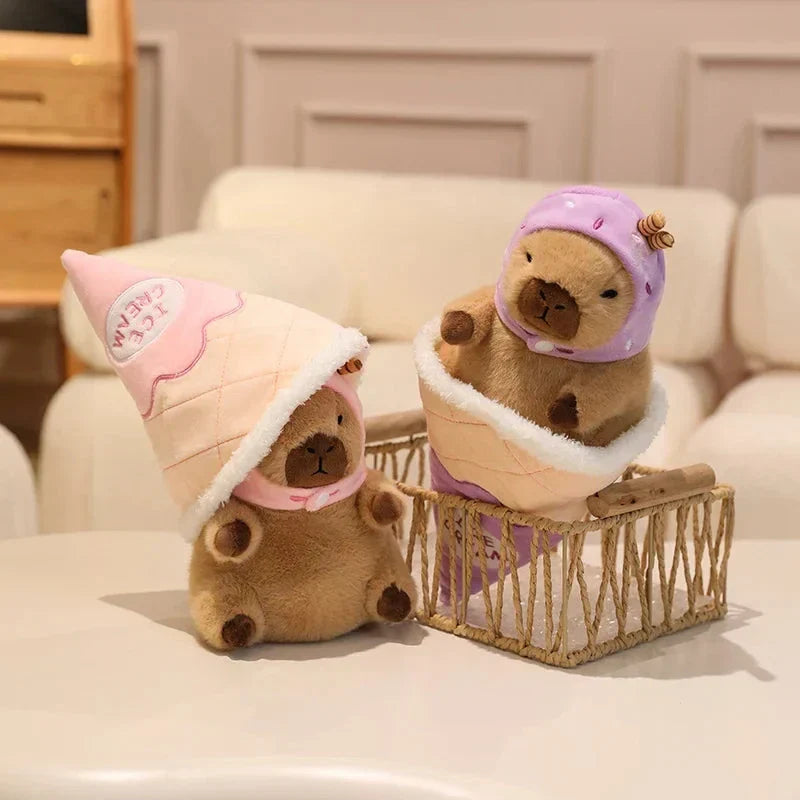 Skanto | Capybara Soft Iskrem Vaffel Plush