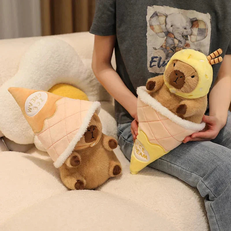 Skanto | Capybara Soft Iskrem Vaffel Plush