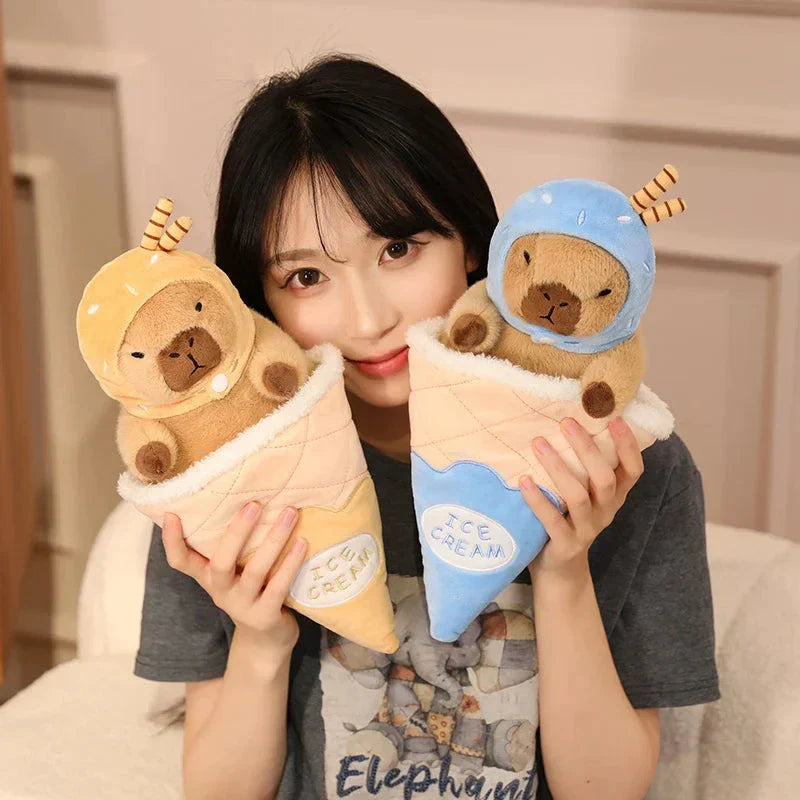 Skanto | Capybara Soft Iskrem Vaffel Plush