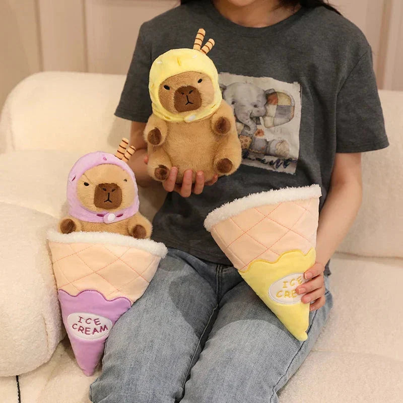 Skanto | Capybara Soft Iskrem Vaffel Plush