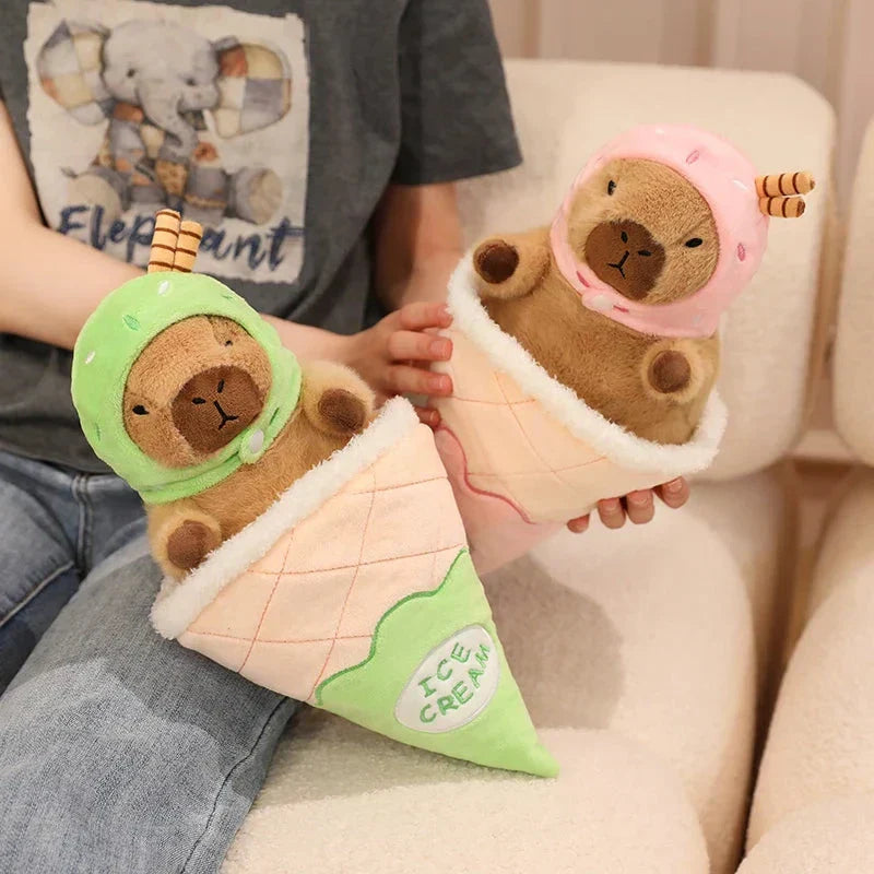 Skanto | Capybara Soft Iskrem Vaffel Plush