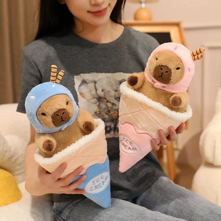 Skanto | Capybara Soft Iskrem Vaffel Plush