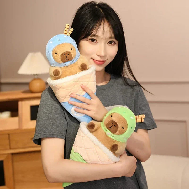 Skanto | Capybara Soft Iskrem Vaffel Plush