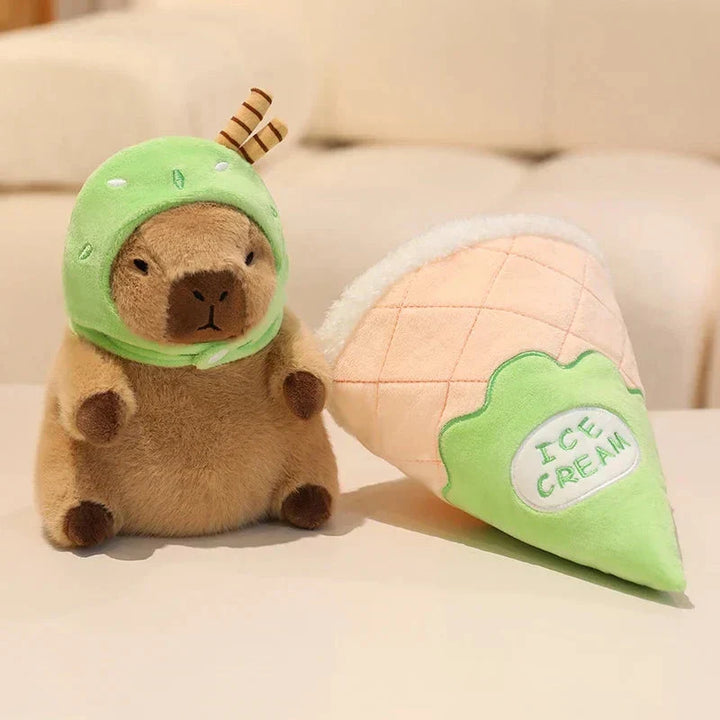 Skanto | Capybara Soft Iskrem Vaffel Plush