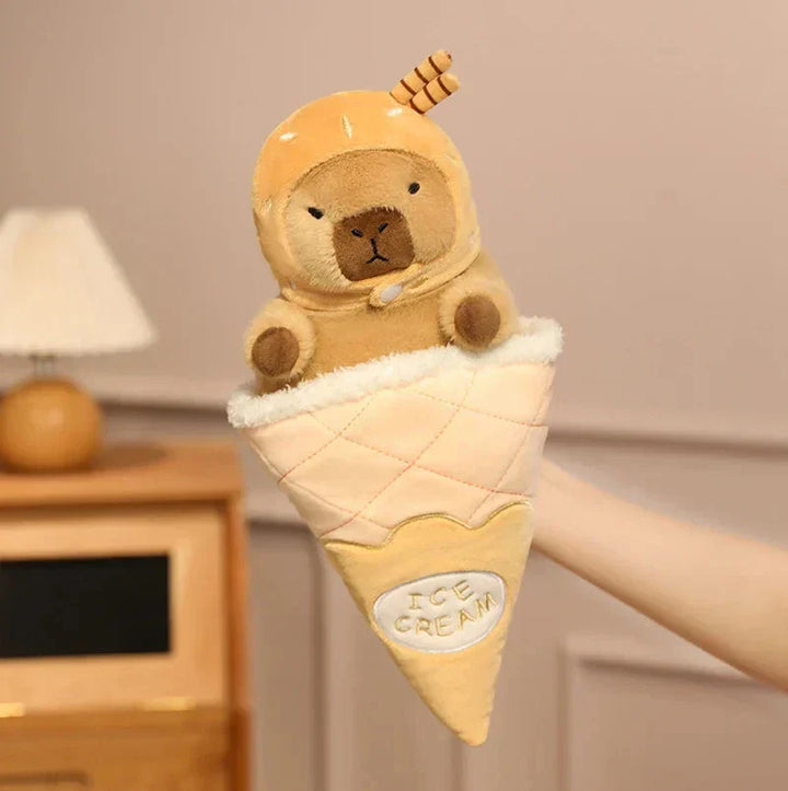 Skanto | Capybara Soft Iskrem Vaffel Plush