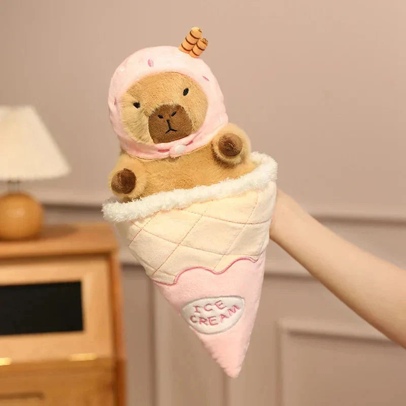 Skanto | Capybara Soft Iskrem Vaffel Plush