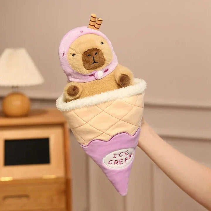 Skanto | Capybara Soft Iskrem Vaffel Plush